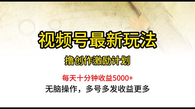 （10591期）视频号最新玩法，每日一小时月入5000+ - 白戈学堂-<a href=