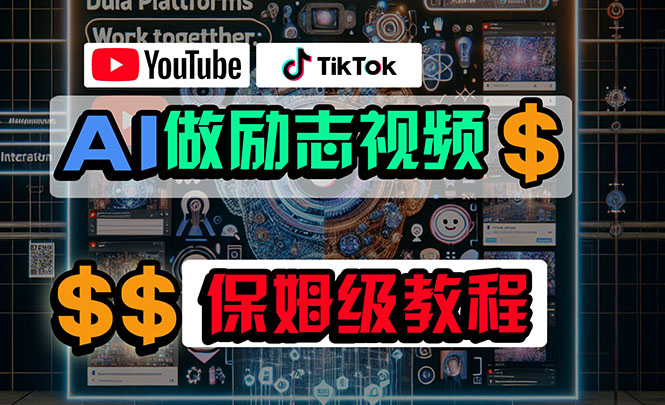 （10520期）利用AI制作励志视频，在YouTube和TikTok赚钱，小白可做（附工具） - 白戈学堂-<a href=