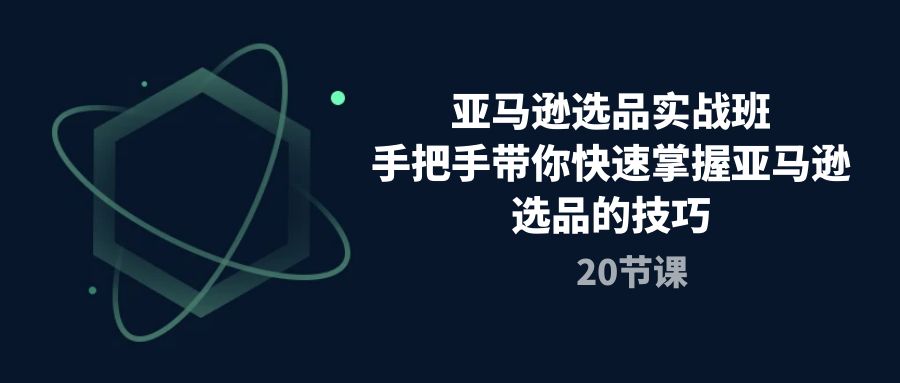 亚马逊选品实战班，手把手带你快速掌握亚马逊选品的技巧（20节课） - 白戈学堂-<a href=